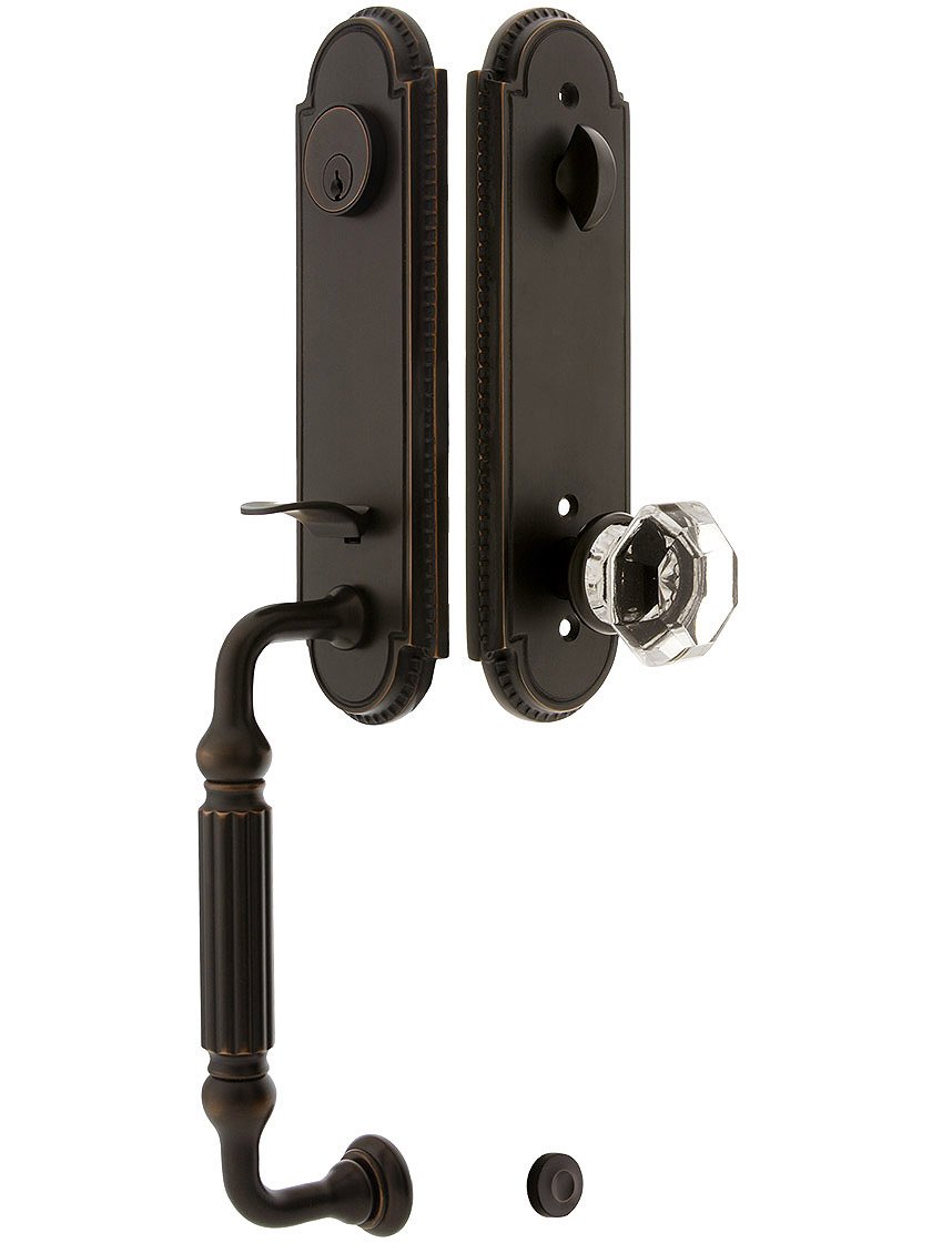 Emtek Orleans Style Tubular Handleset in Oil Rubbed Bronze with